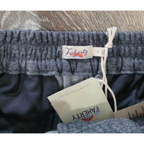Faherty Dream‎ Flannel Organic Cotton Wide Leg Trouser Pants size 0 Charcoal #P2 - Picture 5 of 6